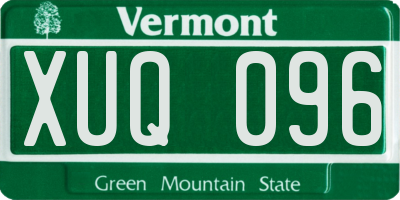 VT license plate XUQ096