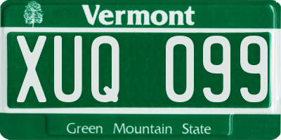 VT license plate XUQ099