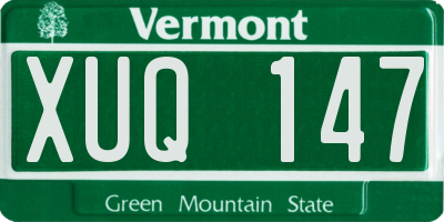 VT license plate XUQ147