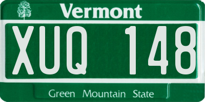 VT license plate XUQ148