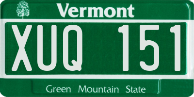 VT license plate XUQ151