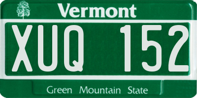 VT license plate XUQ152
