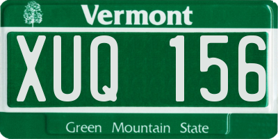 VT license plate XUQ156
