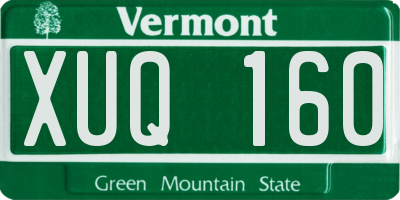 VT license plate XUQ160