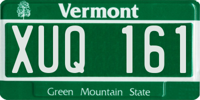 VT license plate XUQ161