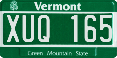 VT license plate XUQ165
