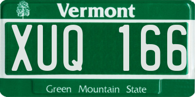 VT license plate XUQ166
