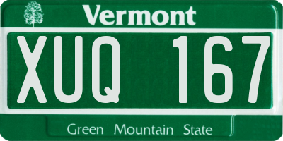 VT license plate XUQ167