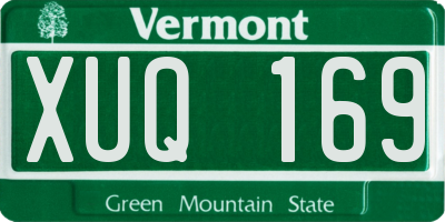 VT license plate XUQ169