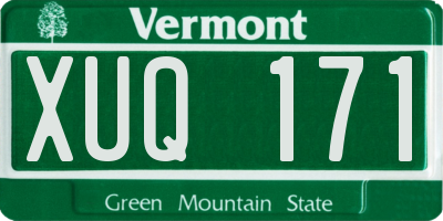 VT license plate XUQ171