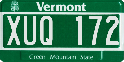 VT license plate XUQ172