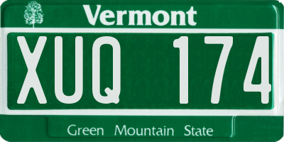 VT license plate XUQ174