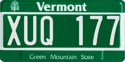 VT license plate XUQ177