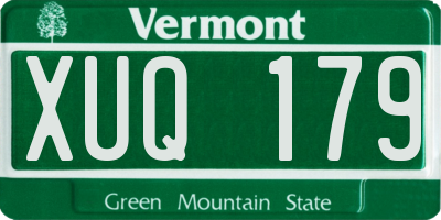 VT license plate XUQ179