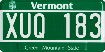 VT license plate XUQ183