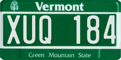 VT license plate XUQ184