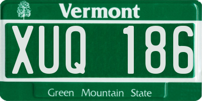 VT license plate XUQ186