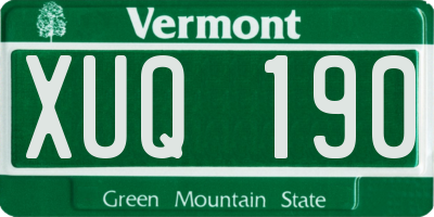 VT license plate XUQ190