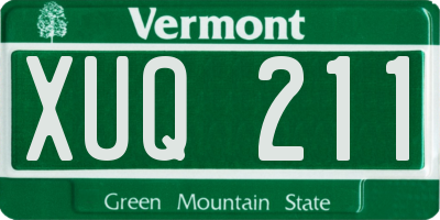 VT license plate XUQ211