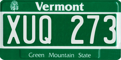 VT license plate XUQ273