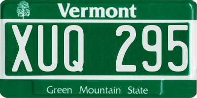 VT license plate XUQ295