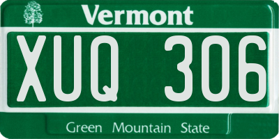 VT license plate XUQ306