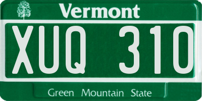 VT license plate XUQ310