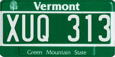 VT license plate XUQ313