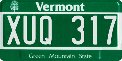 VT license plate XUQ317