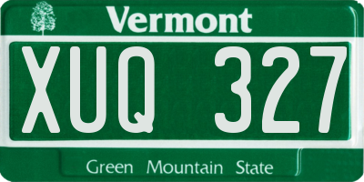 VT license plate XUQ327