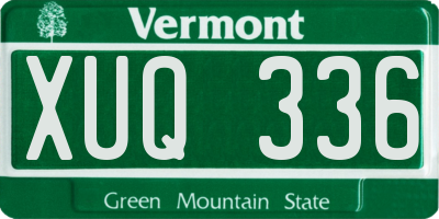 VT license plate XUQ336