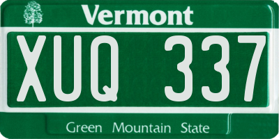 VT license plate XUQ337