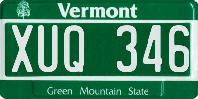 VT license plate XUQ346