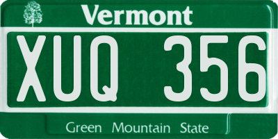 VT license plate XUQ356