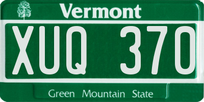 VT license plate XUQ370
