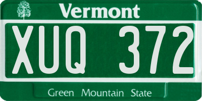 VT license plate XUQ372