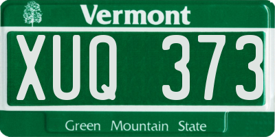 VT license plate XUQ373