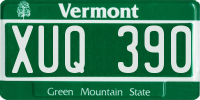 VT license plate XUQ390