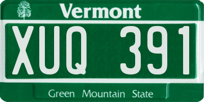 VT license plate XUQ391