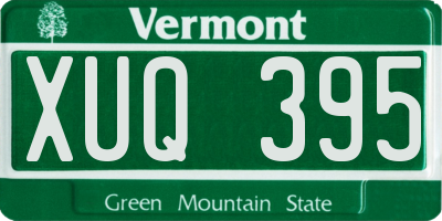 VT license plate XUQ395
