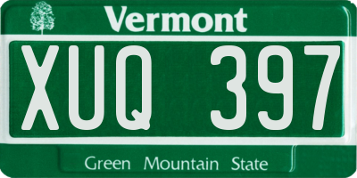 VT license plate XUQ397