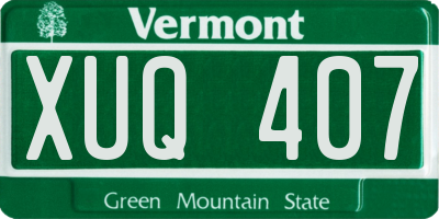 VT license plate XUQ407