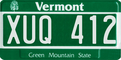 VT license plate XUQ412