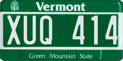 VT license plate XUQ414