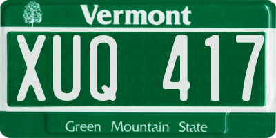VT license plate XUQ417