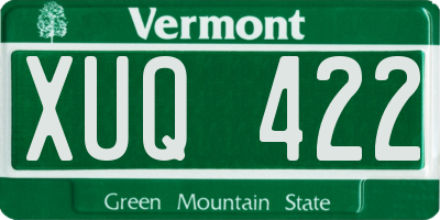 VT license plate XUQ422