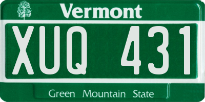 VT license plate XUQ431