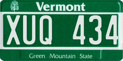 VT license plate XUQ434