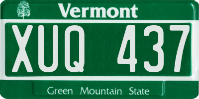 VT license plate XUQ437