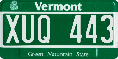 VT license plate XUQ443